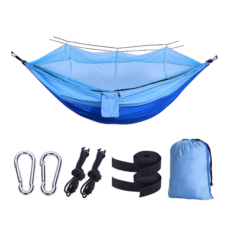 

Outdoor Camping Hunting Mosquito Net Single Double Hammock Mosquito Color Matching Mosquito Net Hammock Parachute Cloth Mat