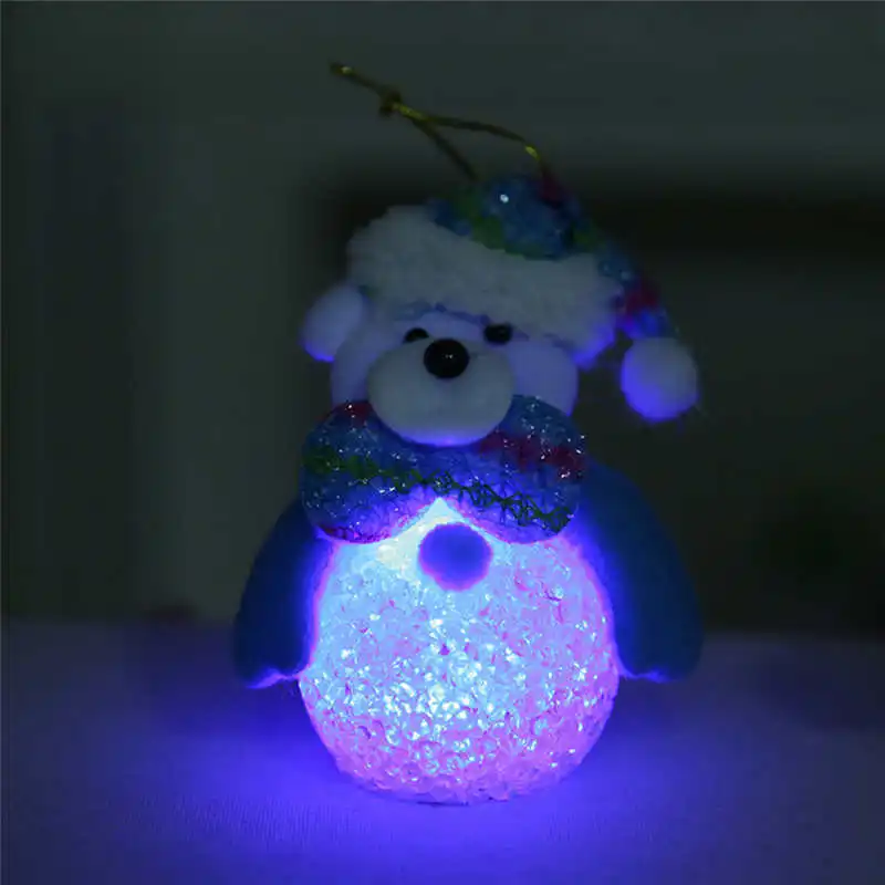 Stylish Christmas Decoration Glow With Lamp Snow Small Light Crystal Snowman ideal for Christmas trees decoration #2n8 (3)