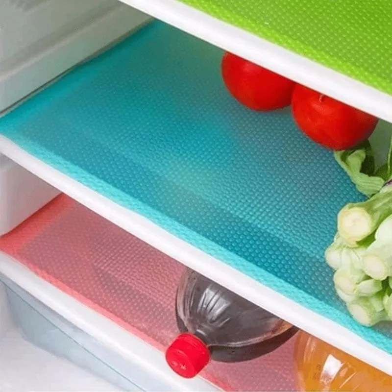 4 шт. Многофункциональный Холодильник pad антибактериальное помогает бороться с объектива камеры, устойчивая к плесени, которая отлично поглощает влагу Водонепроницаемый Pad Кухня стол есть коврики