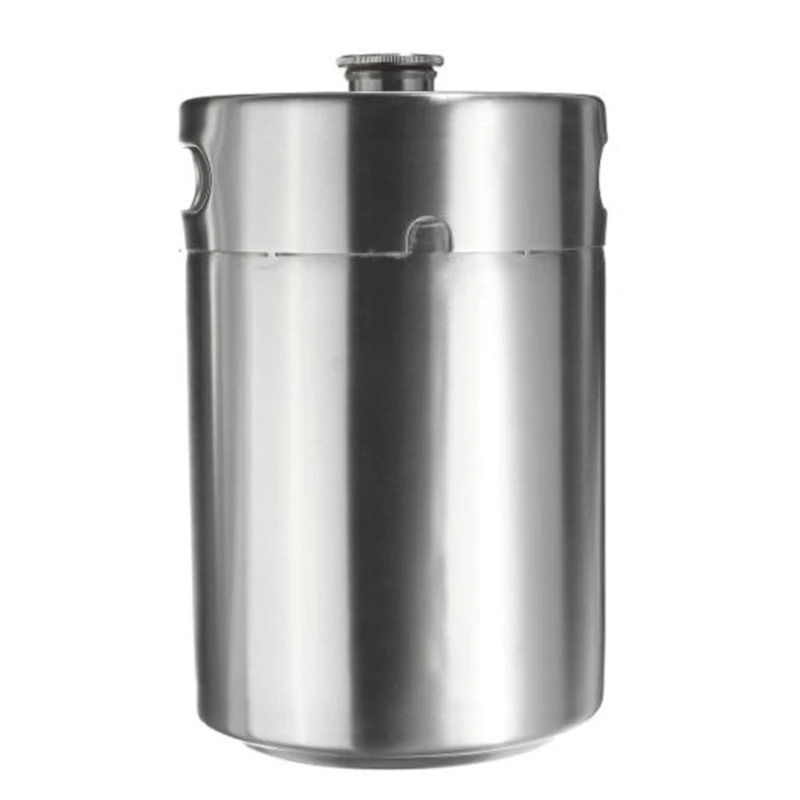  5L Home Beer Mini Keg 304 Stainless Steel Beer Keg Growler Portable Beer Bottle Making Bar Accessor