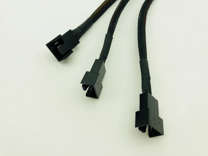 1 to 3 PWM 4P Female to 3/4 Pin PWM Fan Adapter 4Pin Splitter Cable for Computer Case Fan CPU Fan Mining Cooling Fans Hub Cable