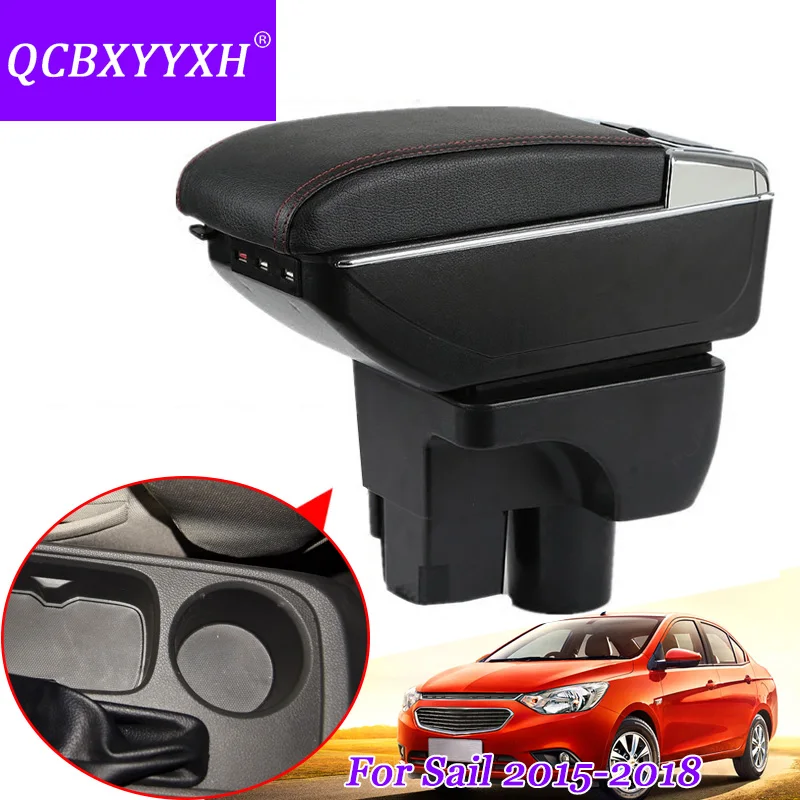 QCBXYYXH For Chevrolet Sail 3 Armrest Central Store Content Storage Box With Cup Holder Ashtray ABS Leather Accessory 2015-2018 QCBXYYXH For Chevrolet Sail 3 Armrest Central Store Content Storage Box With Cup Holder Ashtray ABS Leather Accessory 2015-2018