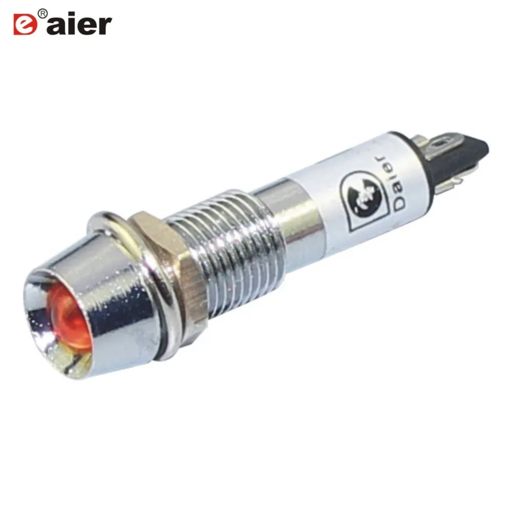 

100PCS XD8-1 8mm Metal Indicator Light Signal Mini 2 Pin LED Indicator Warning Light