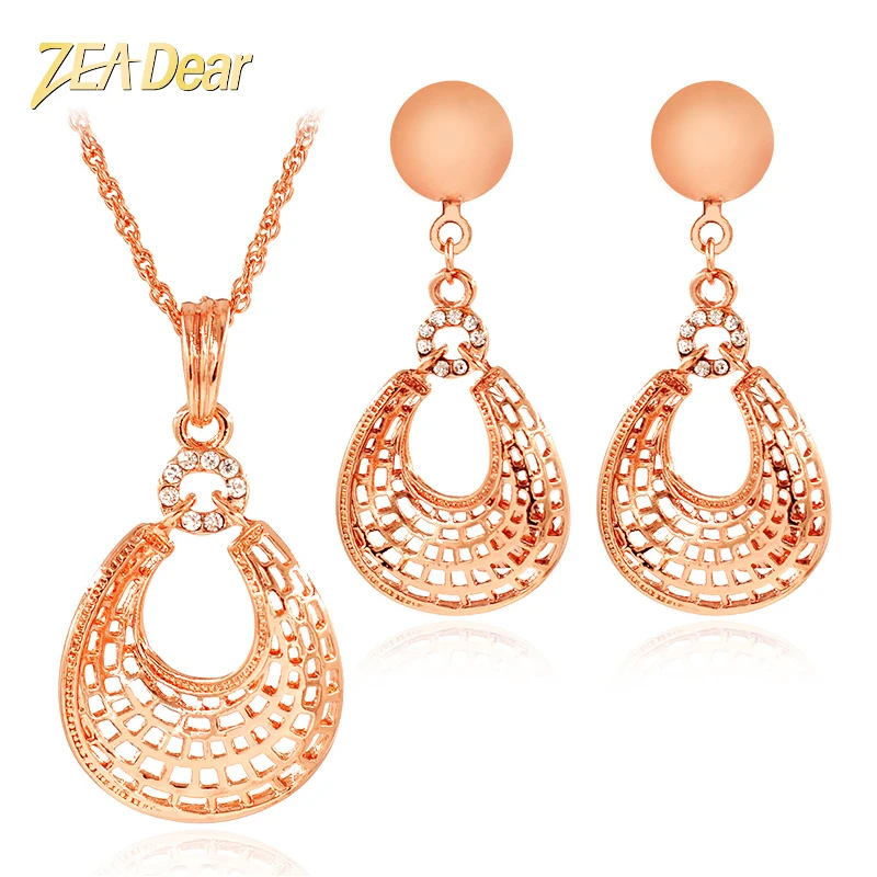 

ZEADear Jewelry Bohemia Jewelry Findings Hot Selling Jewelry Set For Women Earrings Necklace Pendant Water Drop For Wedding Gift