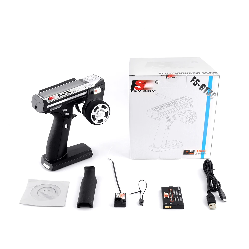 

FlySky FS-GT3C 2.4G 3-Channel Transmitter with GR3E Receiver For RC Cars Boat Radio Transmitter Controller With Receiver