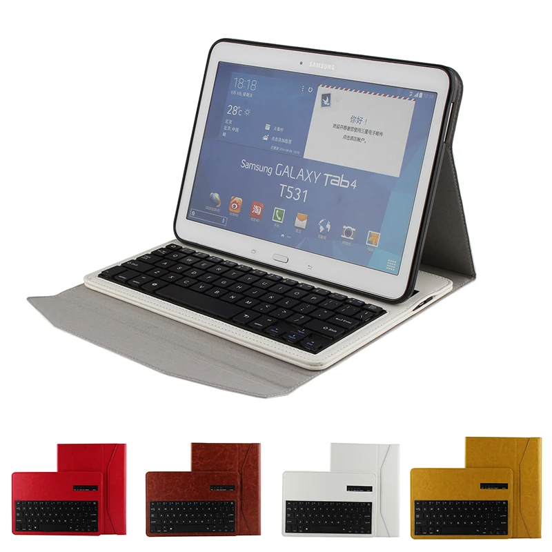 Smart Case для Samsung Galaxy Tab 4 10 1 T530 t531 t535 &quotBluetooth клавиатура чехол искусственная кожа