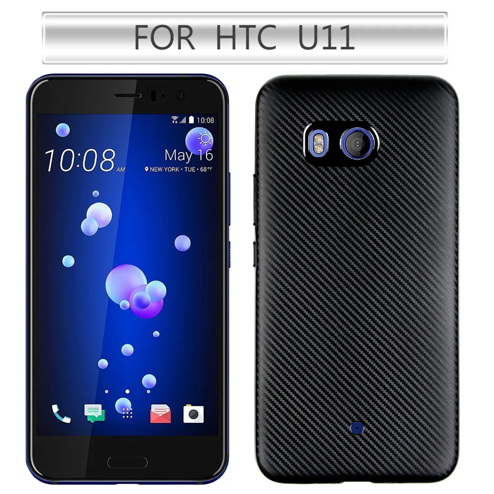 

For HTC U11 Case Newest Environmental Carbon Fiber Soft Back Cover for HTC U11 u 11 Shell Cover phone case for HTC U11 U-3w U-1w