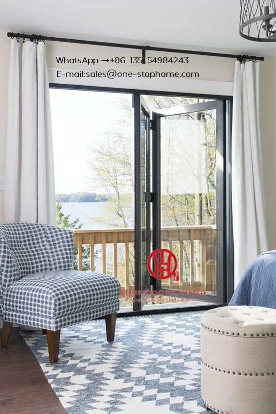 Double/Triple Glazing Tempered Glass DoorBi-Fold glass door system smoothly maximize the opening sp