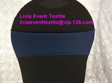 100pcs Quality #23 Navy Blue Spandex Chair Band ,Double Layer Lycra Chair Band For Chair Cover, Wedding &Party Decoration