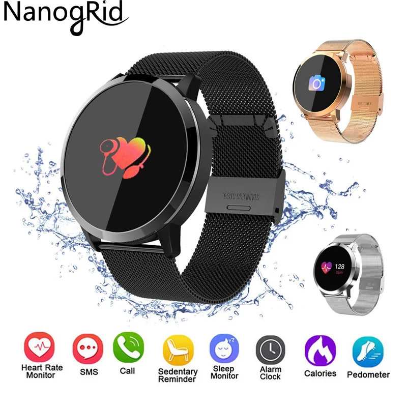 

Q8 Smart Watch OLED Color Screen Smartwatch women Fashion Fitness Tracker Heart Rate monitor band Smartwatch Wearable Device