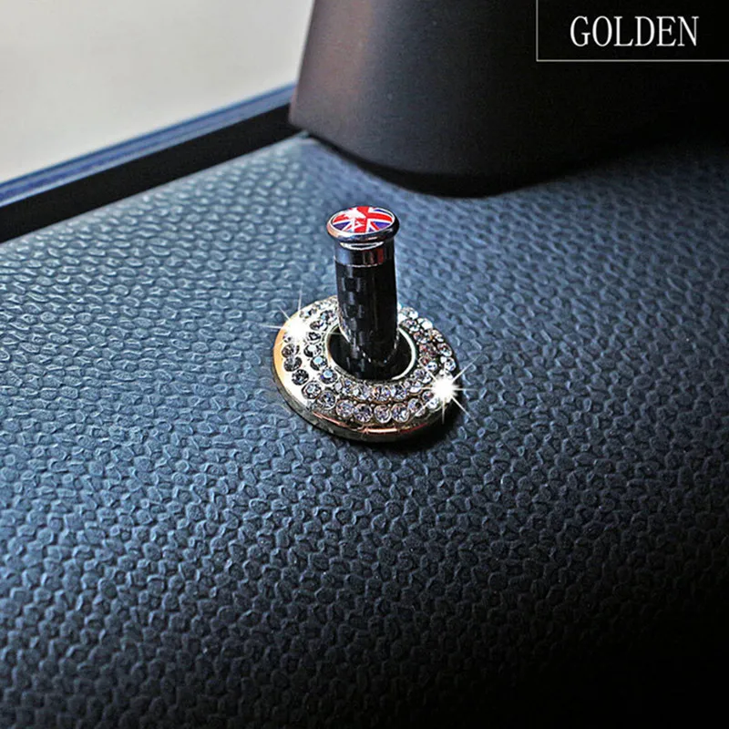 

2pcs/lot Luxury Crystal car window decoration accessories For mini cooper F56 clubman jcw 5-door F54 F60 countryman R60 R55 R56