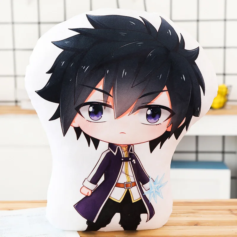 Аниме Fairy Tail Подушка игрушка Нацу Люси Эрза серый Мягкие плюшевые куклы