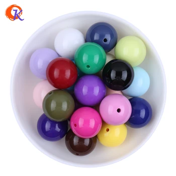 

Hot Sale Cordial Design 20MM 100pcs Mix Color Chunky Acrylic Solid Beads Fashion Accessories Colorful Chunky Beads For Jewelry