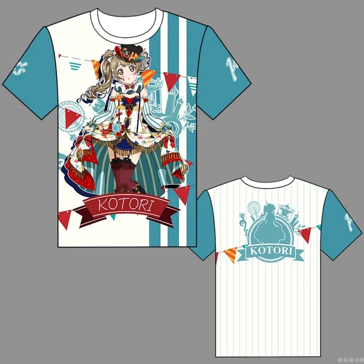 9 цветов LoveLive! Цирк Awaken Футболка с принтом Косплей Костюм Love Live u's короткий рукав Футболка повседневные топы