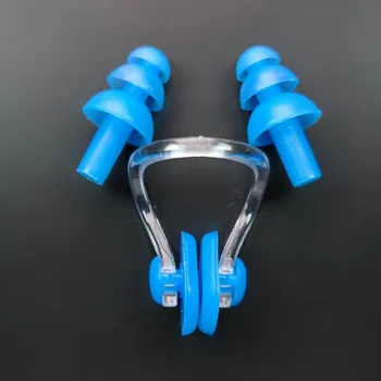 1 Set Waterproof Soft Silicone Swimming Set Nose Clip Ear Plug Earplug Protection 1