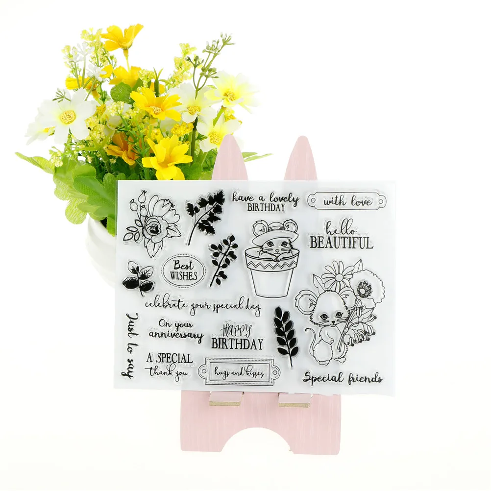 1PC with love Transparent Clear Silicone Stamp for Scrapbooking DIY Photo Album Decor New