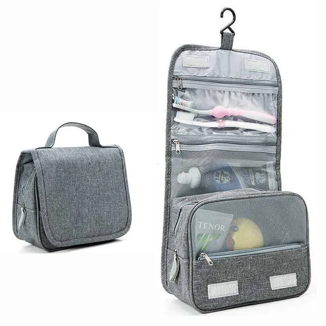 Бренд Водонепроницаемый с ручкой, для путешествий, косметический мешок многофункциональный портативная макияжная сумка органайзер для косметики косметические принадлежности сумки - Цвет: New Grey