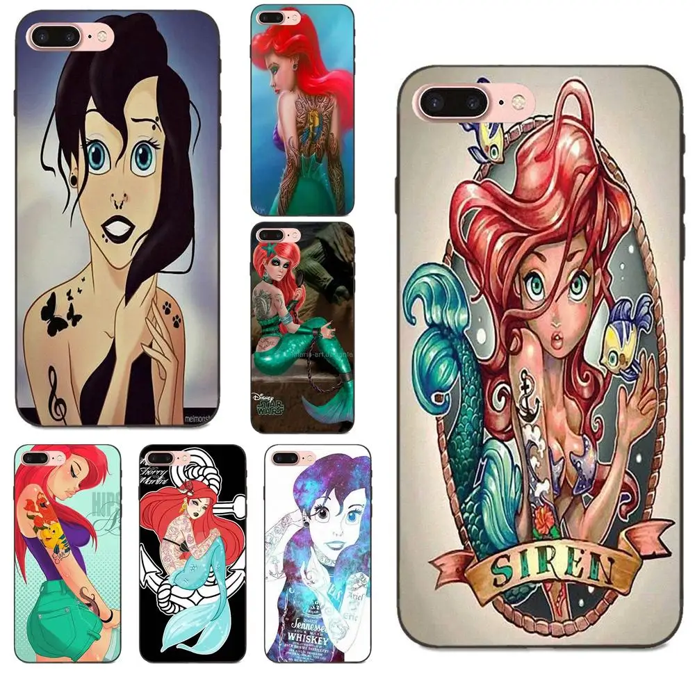 Attoo Punk Ариэль Русалочка мягкий чехол Аксессуары для Xiaomi Redmi Note 2 3 4 4A 4X5 5A 6 6A 7 Go Plus Pro