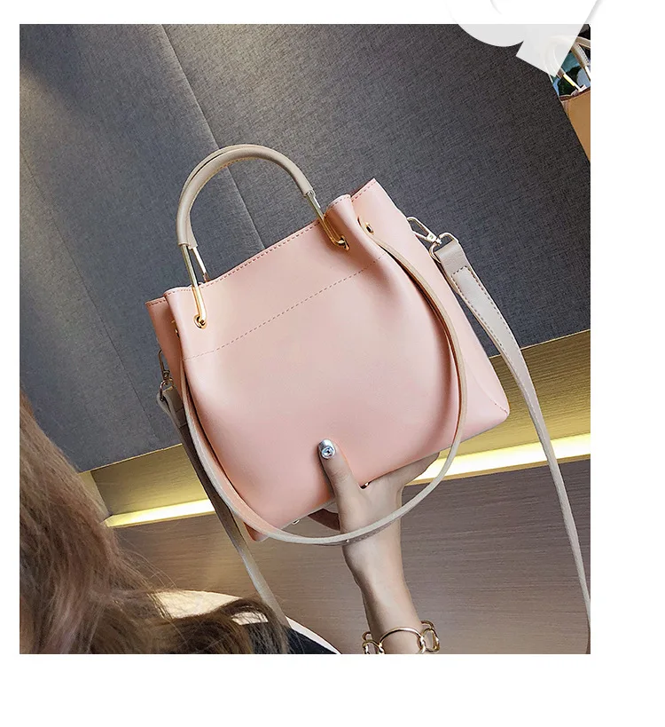 Женская сумка, сумки с верхней ручкой, кожаная женская сумка на плечо, клатч для дам, модный дизайн, заклепки, металлические, розовые, женская сумка