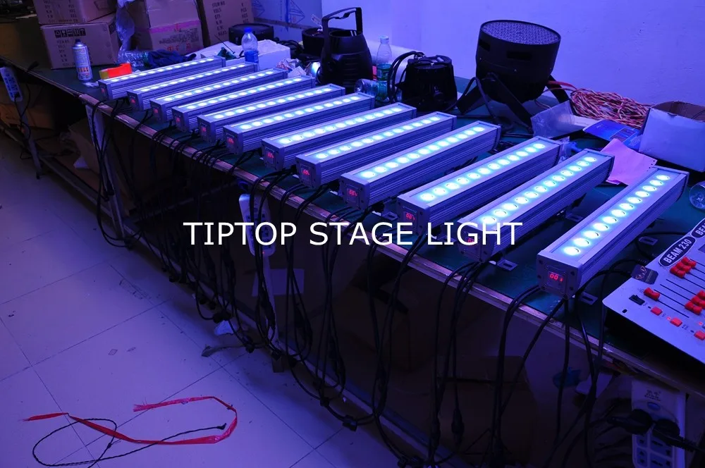 TIPTOP 12x3 W 3in1 трехцветный светодиод стены шайба протокол управления наружным освещением DMX режим, Led настенный светильник RGB, 3/7 канал 90 V-240 V стены здания потока стиральная