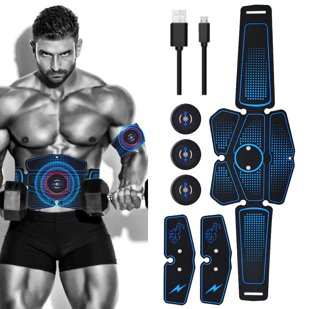 

Abdominal Muscle Stimulator Trainer EMS Fitness Equipment Training Gear Muscles Electrostimulator Toner Exercise Gym