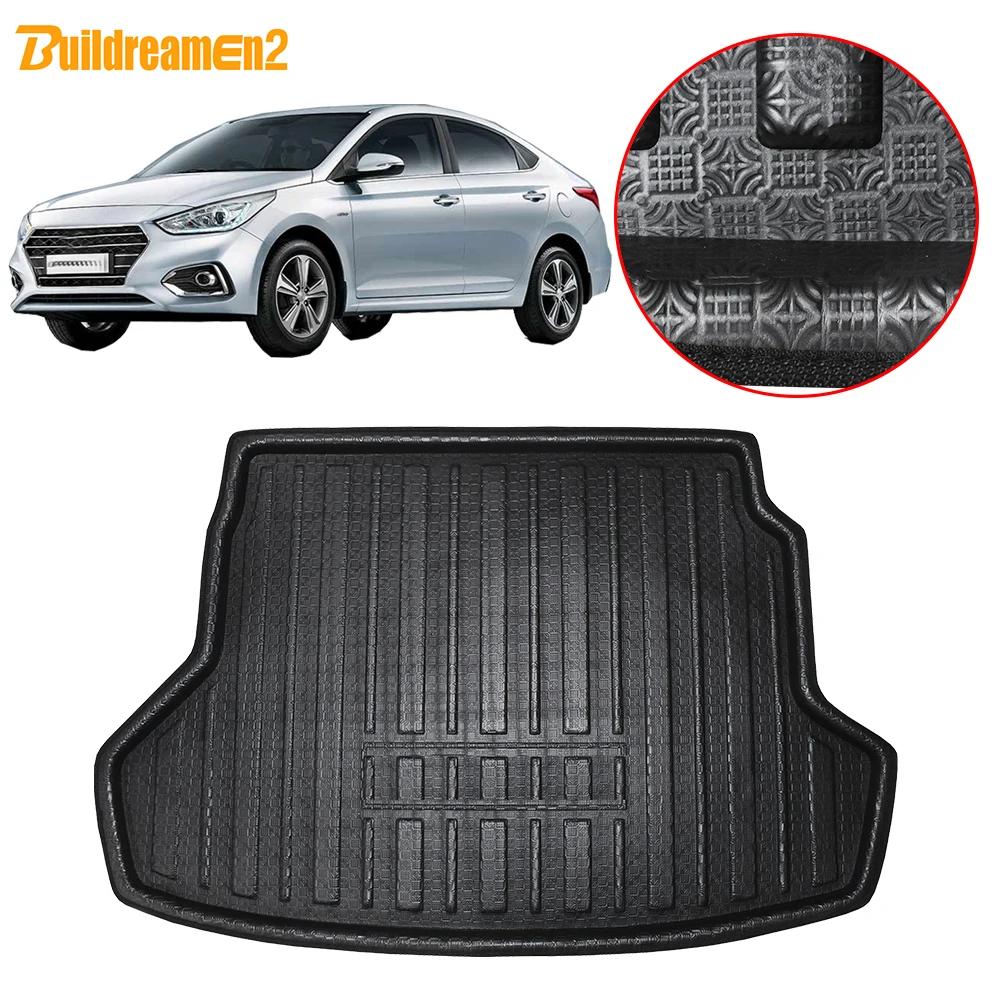 Buildreamen2 для Hyundai I25 Accent Blue Verna Solaris Sedan коврик багажника автомобиля напольный поднос