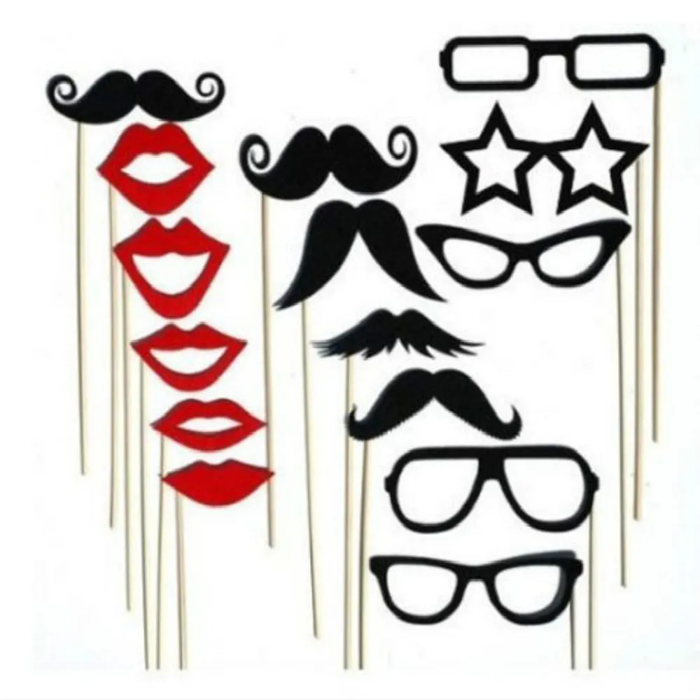 15PCS Photo Booth Props Party Decoration Mask Mustache Lips Glasses Stick for Fun Favor photobooth wedding brithday party favors