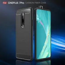 For Oneplus 7 Pro Case Matte ShockProof Carbon Fibre TPU Full Protection Cover Case For Oneplus 1+7 Silicone