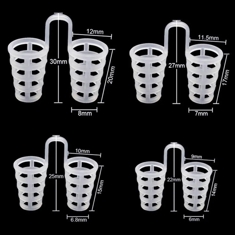 4 шт. анти храп клип назальный расширитель стоп дыхание храп нос клип лоток для сна помощь апноэ устройство против храпа - Цвет: 4PCS