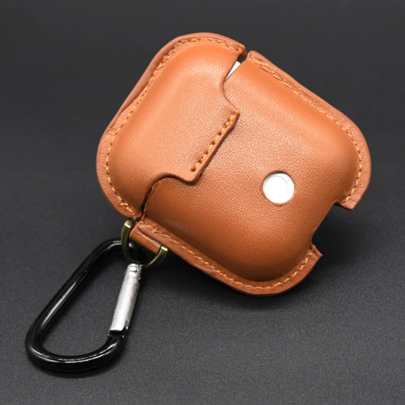 Применимый Bluetooth гарнитура кожаный чехол Bluetooth гарнитура протектор царапинам сумка Беспроводная зарядка коробка гарнитура для Airpods