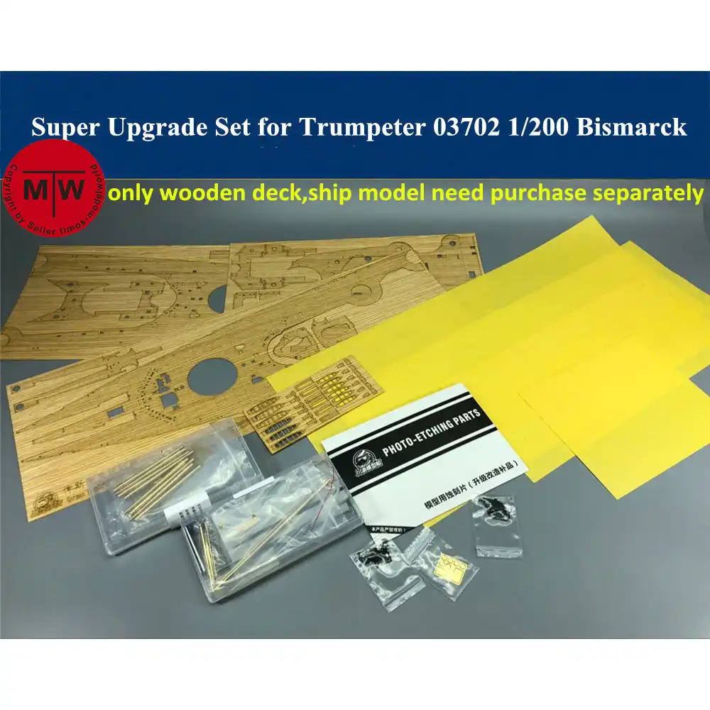 1 200 Scale Super Upgrade Set For Trumpeter 03702 Bismarck Ship Model Kit Model Building Kits Aliexpress