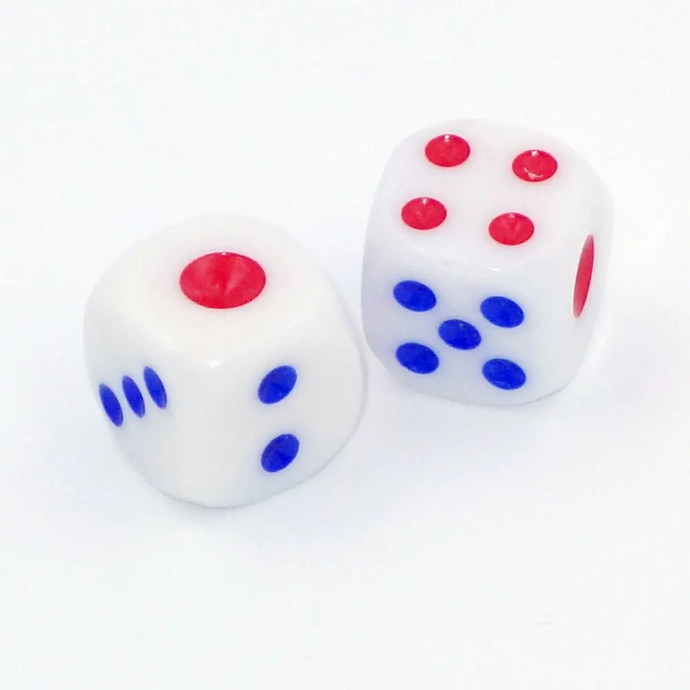 100 шт Стандартный пластиковый 10 мм игровой белый кубик для принятия решений игрушка для ролевых игр безделушка