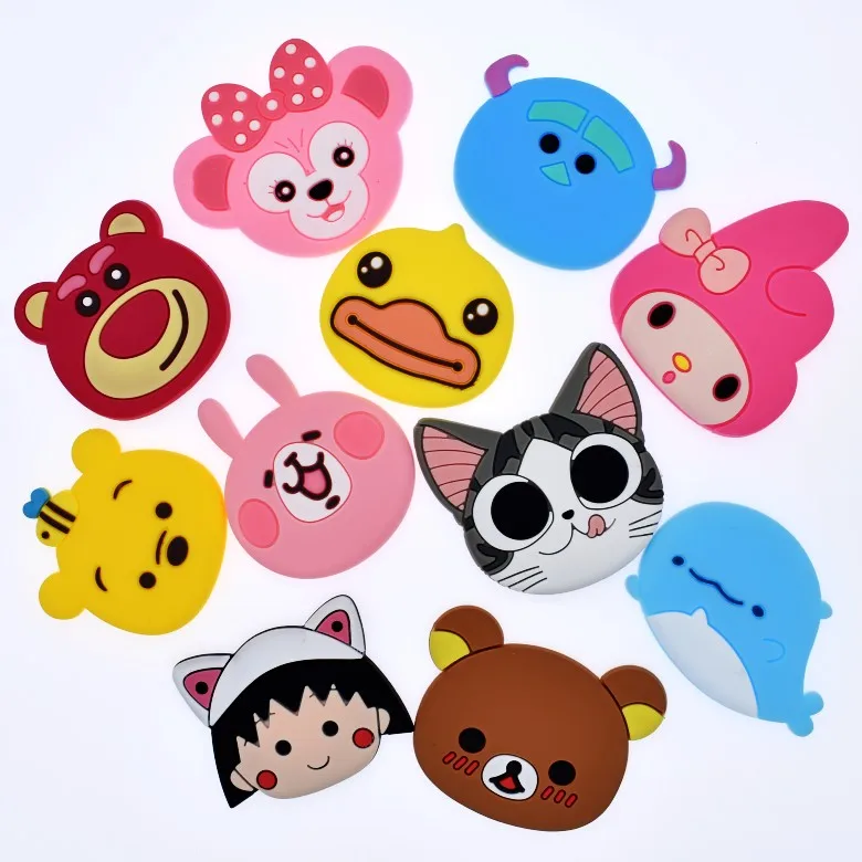 

Fashion Cartoon Flatback Soft PVC Accessory Fit Keychain/Fridge Magnet/Clogs/Phone Case/iPad DIY Craft Charms Promoton Gift