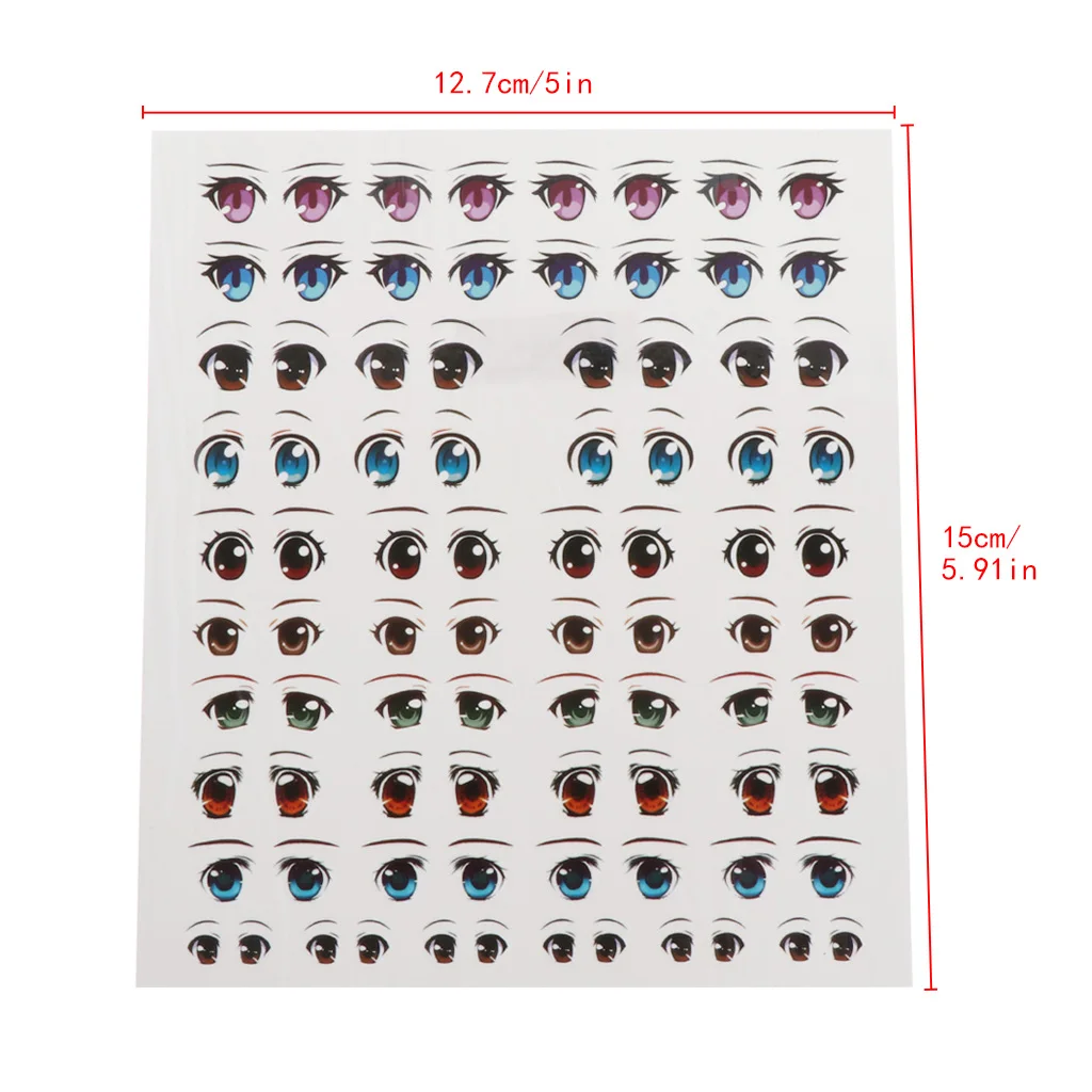 Eyes Stickers DIY Doll Accessories Cartoon Toy Eyes Cute Anime Figurine Dolls Eye Paster Face Clay Decals Mold - Цвет: 3