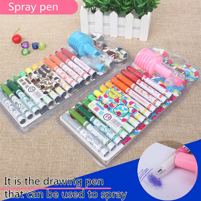 ZYCC 12/24 Colors/ set Premium Art Markers Water Color Spray Pen for