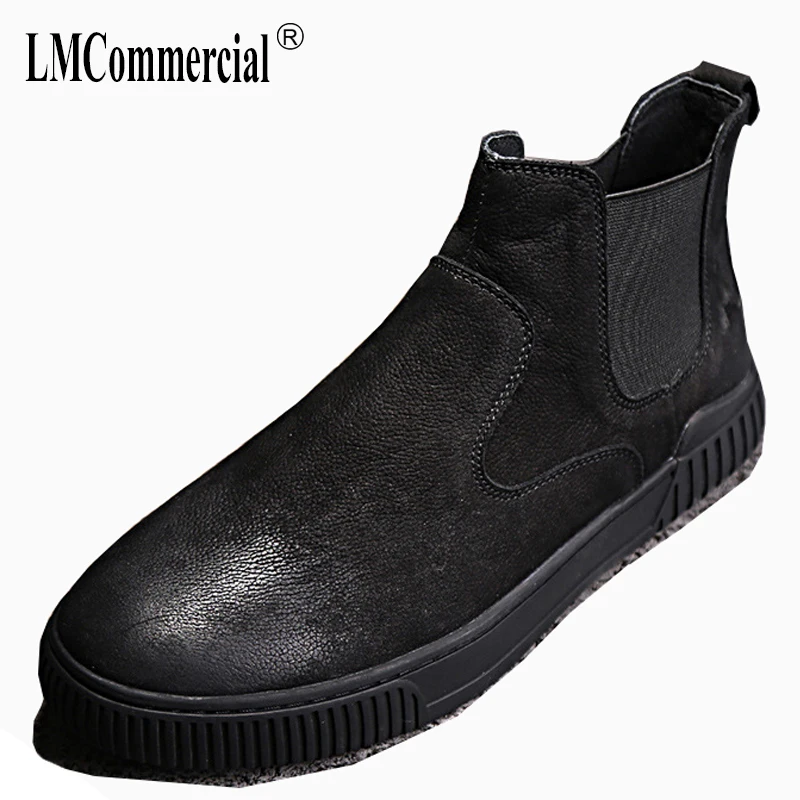 

Martin boots autumn winter British retro men shoes all-match cowhide Genuine Leather breathable sneaker fashion Chelsea boots