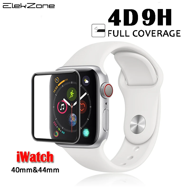 4D изогнутое закаленное стекло для i Watch 44 мм 40 серия 4 защитная пленка Apple