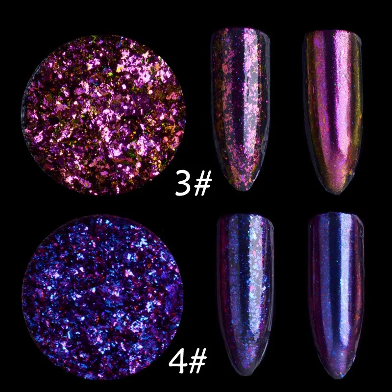 1 Box Chameleon Flakes Magic Multi Chrome Nail Powder Glitter Sequins Nail Art Gel Manicure Supplies 1 Box Chameleon Flakes Magic Multi Chrome Nail Powder Glitter Sequins Nail Art Gel Manicure Supplies