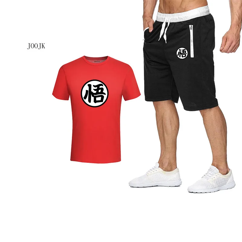 

2019 Harajuku new tracksuit Men's T-Shirt + Shorts Set tracksuit Fashion Casual Tshirts Workout jogging Men's Sets