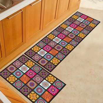 

Print Anti-Slip Floor Mats for Bathroom/Kitchen/Bedroom/Living Room Balcony Carpet Set Doormat Bath Mat in The Hallway