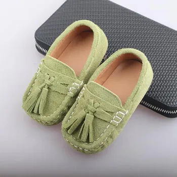 

New British style Loafers Children Baby Single Shoes Toddler Casual Flat Comfortable Boys Genuine Leather Kids Dress Shoes 02