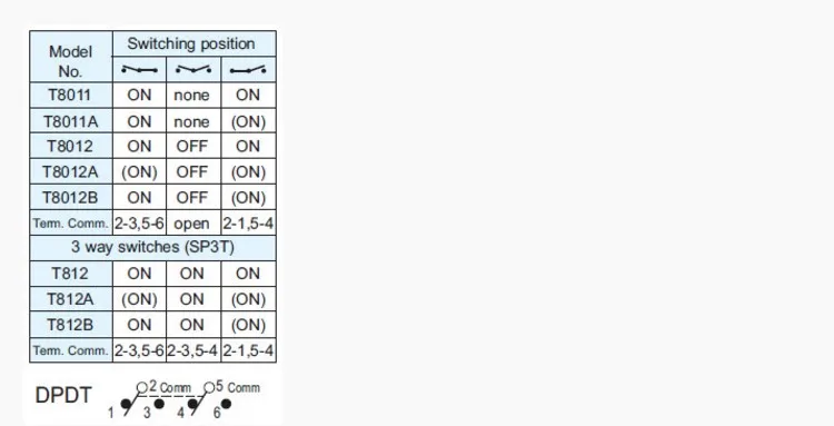 T812 сбросить кратковременный переключатель T80-T ВКЛ 3A/250V 5A/125V 6 мм 6PIN SP3T 3 Way переключатели