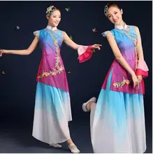 Special Price (086) 2016 high quality female fan dance classical dance costume folk costumes dance umbrella dance stage summer dress Special Price (086) 2016 high quality female fan dance classical dance costume folk costumes dance umbrella dance stage summer dress