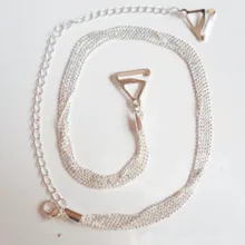 Корейская версия кисточка металлический плечевой ремень бриллиантовый плечевой ремень Стразы невидимый плечевой ремень нижнее белье бюстгальтер ремни