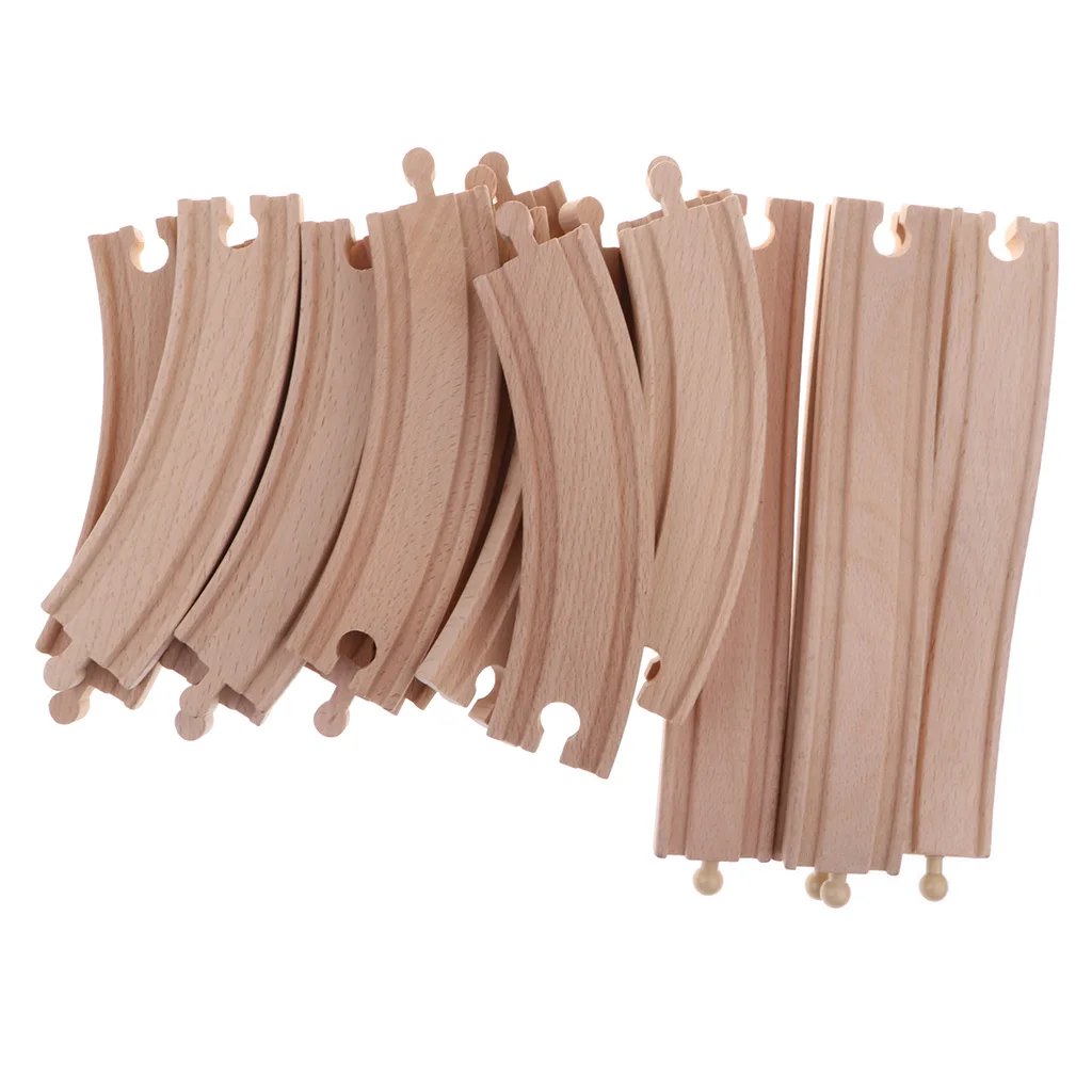 Kids Preschool Wooden Toy Trains Set Building Blocks Construction kits Play Activity, Fine Motor Skills -Spiral Track