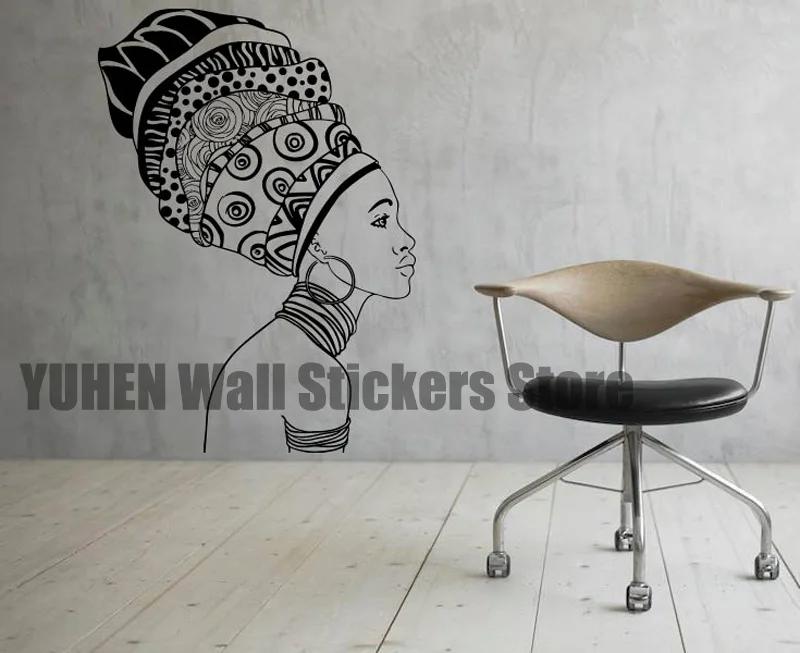 African Girls Wall Decals Aboriginal Vinyl Stickers Home Children