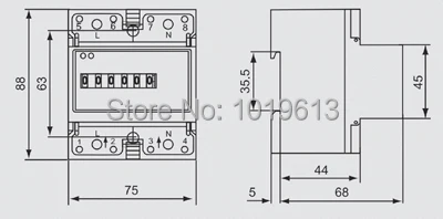 DDM100S-4P 5(30) A 50 HZ 230 V однофазный din-рейка кВт-ч Ватт час din-рейка счетчик энергии lcd