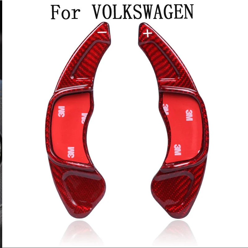 

100% real Red carbon fiber For Volkswagen CC Golf 7 Sagitar New Scirocco lengthened carbon fiber shifting shift steering wheel