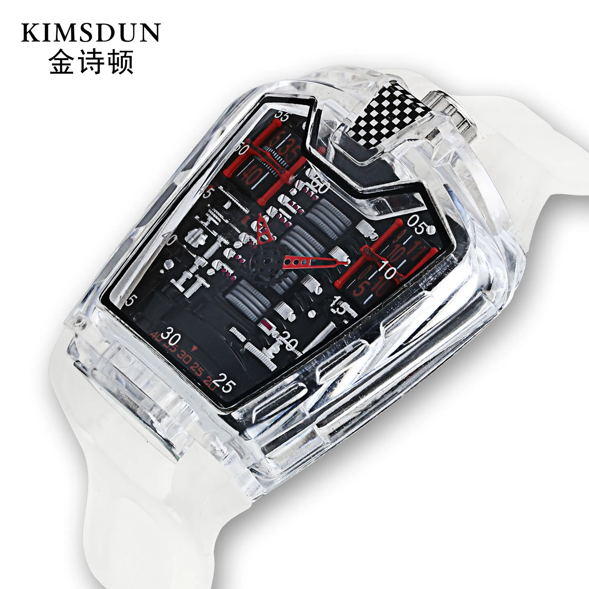 

Brand Sports Men Watches Trend Personality Transparent Men's Watch Silicone Belt Waterproof Quartz Watch Relojes Para Hombre