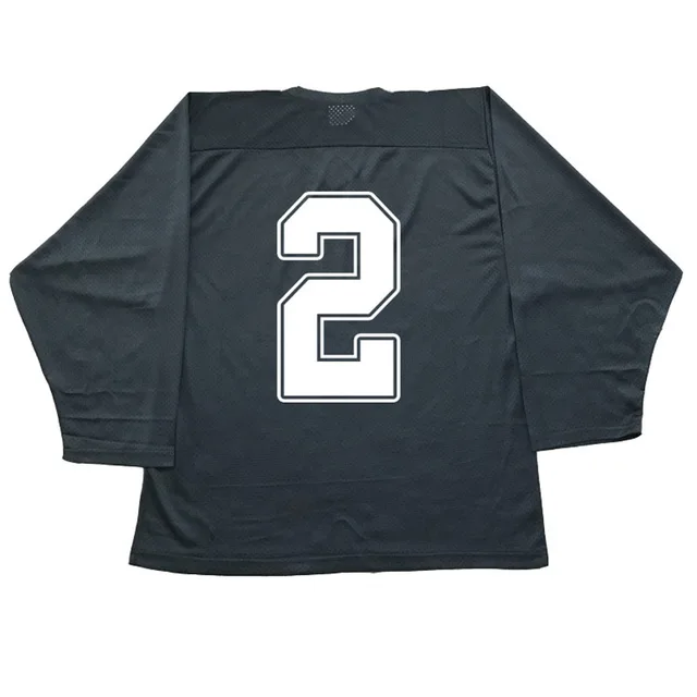 100% polyester black ice hockey jersey hockey training with a number(pls leave note for number you want, if not, we’ll print 00)